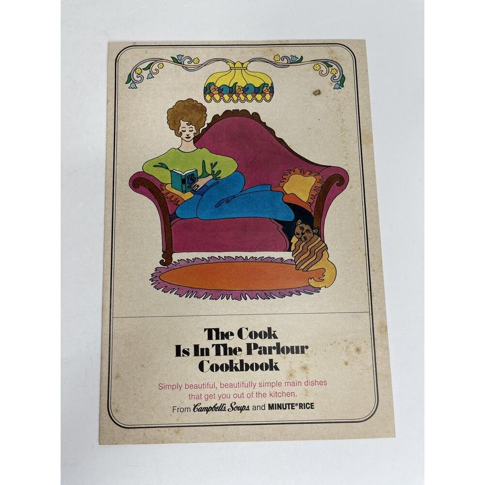 The Cook‎ Is In The Parlour Cookbook Pamphlet Campbell's Soup Minute Rice 1971